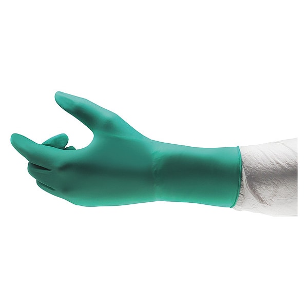 Bioclean Cleanroom Gloves, ISO 4 ISO Class, Neoprene, 12 in L, Green, XS, 1000 PK - BFAP-XS