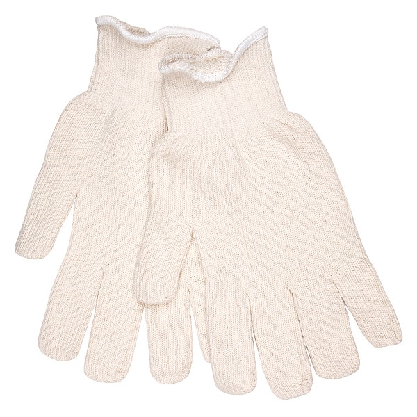 Mcr Safety 9410K Knit Gloves, Not Rated Max Temp., Knit Cuff Back: Natural, L ( 9 ), 12 PK - 9410KM