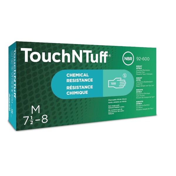 Ansell Disposable Gloves, Nitrile, Powder-Free, M, Green - 585835
