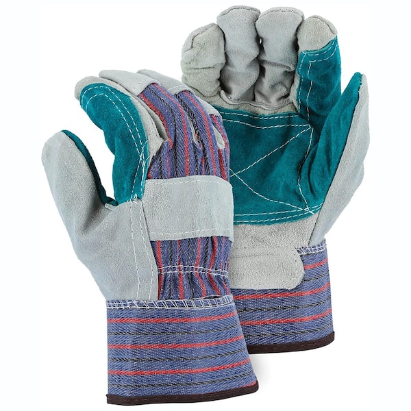 Majestic Majestic Split Cowhide Leather Palm Work Glove with Double Palm, 1 pair - 4501CDP/8