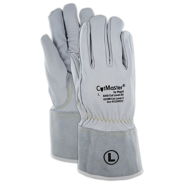 Magid CutMaster 1255KGC Lined Full Leather Glove with 35 Lined CuffCut Level A5 - 1255KGCL