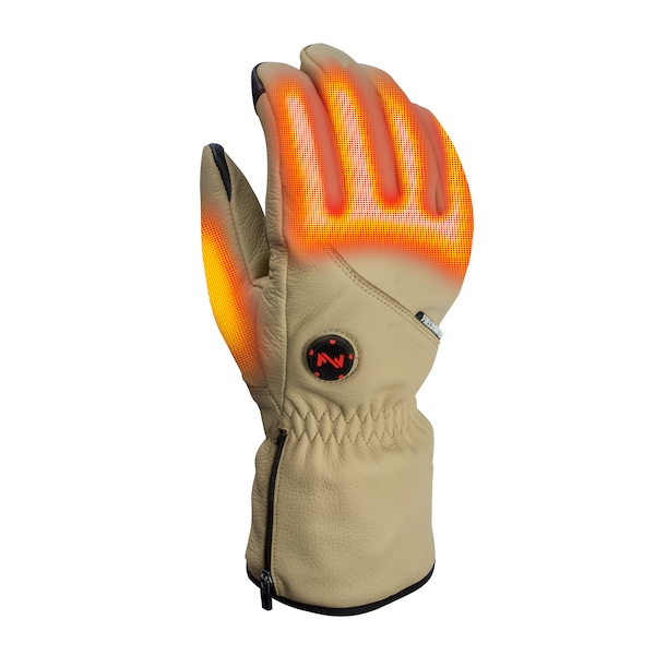 Mobile Warming Unisex Brown Heated Gloves, LG, 7.4V - MWUG09180420