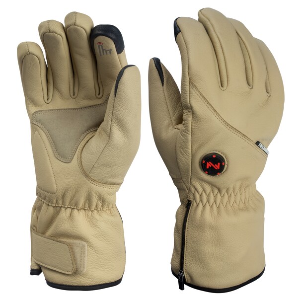 Mobile Warming Unisex Brown Heated Gloves, LG, 7.4V - MWUG09180420