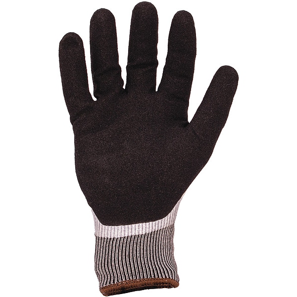 Ironclad Performance Wear Knit Glove, Polyester/Acrylic, , Sandy Palm, Knit, Black/Gray/White - R-CRY-05-XL