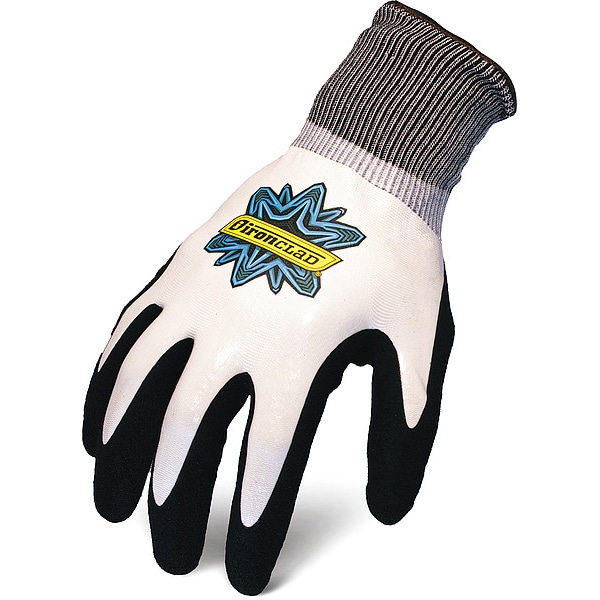 Ironclad Performance Wear Knit Glove, Polyester/Acrylic, , Sandy Palm, Knit, Black/Gray/White - R-CRY-05-XL