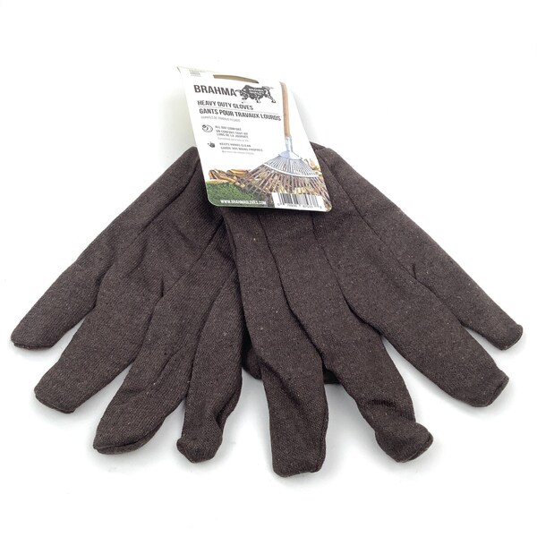 Brahma Jersey Glove, Brown, Premium Quality, Medium Weight, Clute Pattern, Knit Wrist, Large - WA7533A