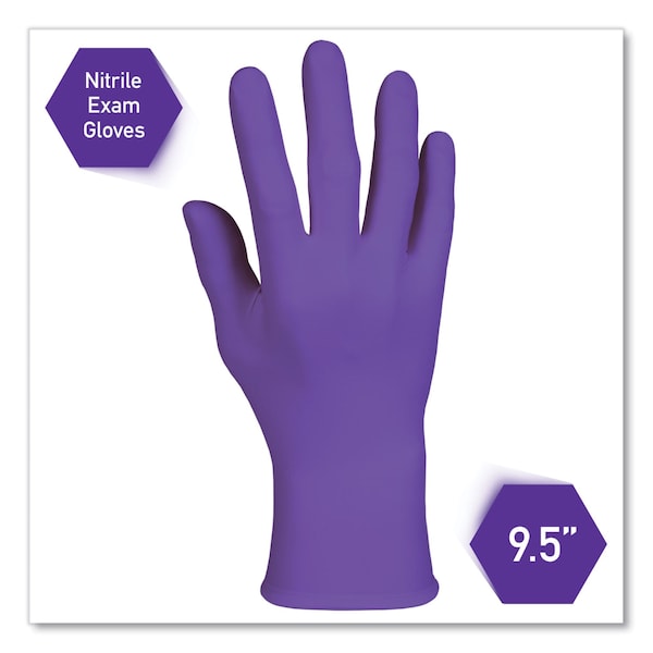 Kimberly-Clark Professional Disposable Gloves, 6 mil Palm, Nitrile, Powder-Free, S, 1000 PK, Purple - 55081CT