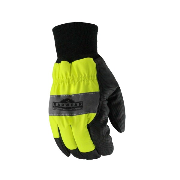 Radians Hi-Vis Cold Protection Gloves, Thermal Lining, Hi-Vis Green, XL - RWG800XL