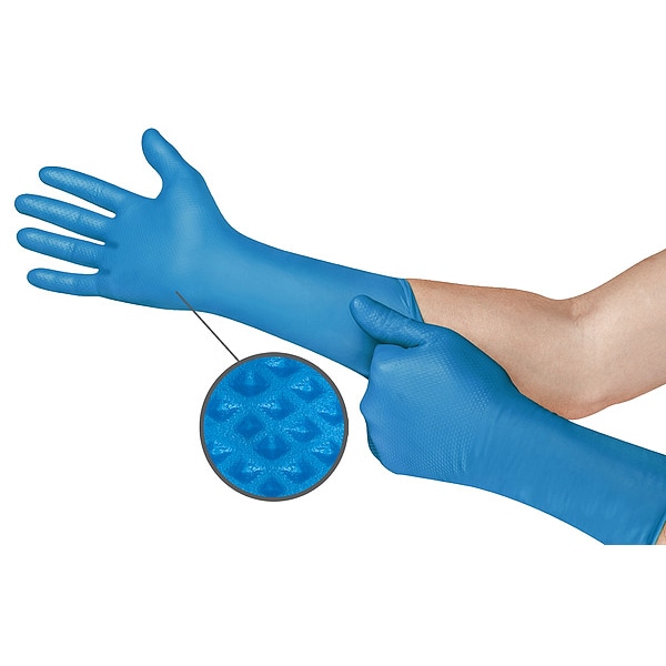 Ansell MICROFLEX Mega Texture 93-283, Disposable Gloves, 7.9 mil Palm, Nitrile, Powder-Free, 3XL, 44 PK - 93283