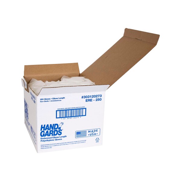 Handgards Comfortfit Powder Free Latex Free One Size Embossed Poly Glove, PK1000 - 303120273