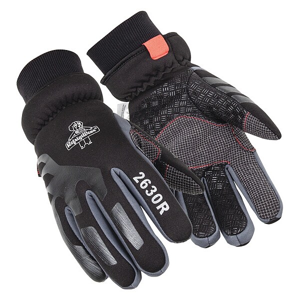 Refrigiwear Mechanics Gloves, Polyester with Silicone Grip Palm, Black, L (10) - 2630RGRALAR
