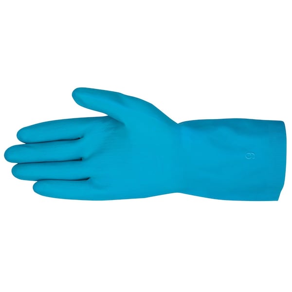 Mcr Safety Gloves, Unlined Blue Latex , Straight Cuff, M, 12PK - 5180B