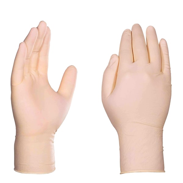 Gloveworks Disposable Gloves, 6 mil Palm, Latex, Powder-Free, 2XL, 1000 PK, Ivory - ILHD49100