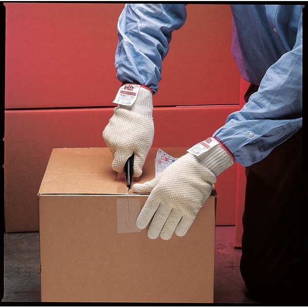 Showa Cut-Resistant Glove, Cut Level A4 , Dotted , PVC , Dotted , L - 910C-09