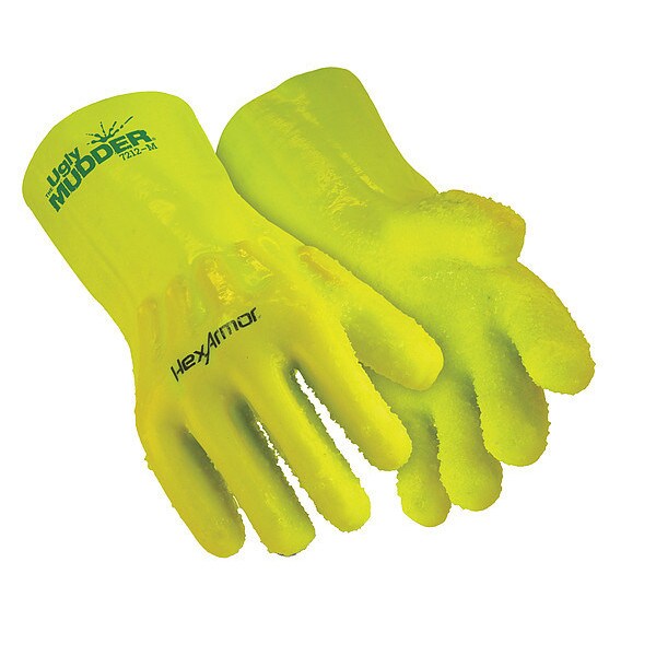 Hexarmor Mudder(R) Chemical Resistant Gloves, PVC/Nitrile, 13 in L, 2.44 mil, Hi-Vis Yellow, XL, 1 PR - 7212-XL (10)