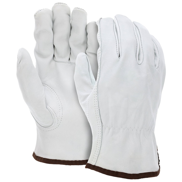 Mcr Safety Gloves, Goat Grain Drivers Glove w/Keystone Thmb, XXL, 12PK - 36133XXL