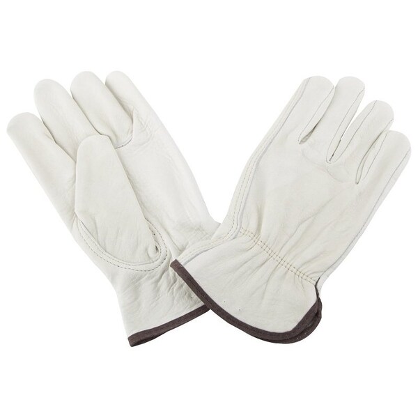 Diamondback Driving Gloves, Men's, M, Keystone Thumb, Elastic Cuff, Grain Leather - GV-DK603/B/M