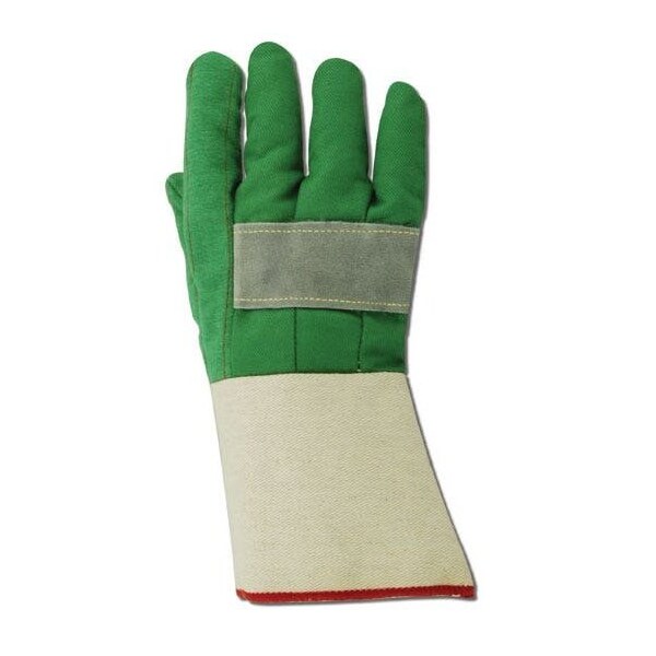Magid Textile Gloves, Cotton, Gauntlet Cuff Green, Men's (Fits Large), 12 PK - 693JKGT