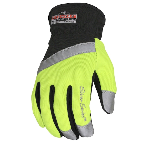 Radians Hi-Viz Drivers Gloves, High Visibility Peformance Glove, Slip On, Hi-Vis Green, L 1 PR - RWG100L