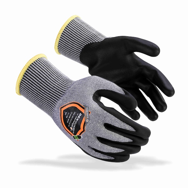 Defender Safety Cut Resistant Coated Gloves, Cut Level A4 , Palm and Fingers: Foam Nitrile , Smooth , M 1 PR - DXG-E11-408M