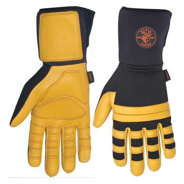 Klein Tools Lineman Work Glove, Neoprene Cuffs with Side Vents Cuff, M, 1 PR - 40080