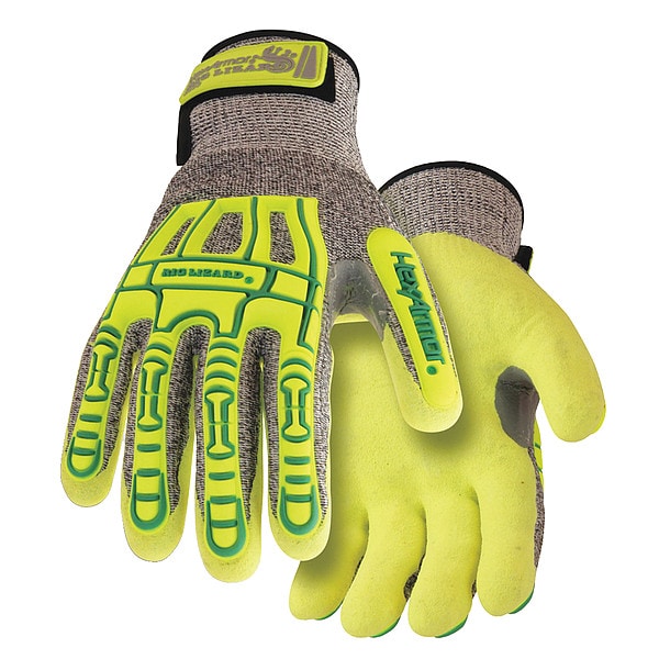 Hexarmor Hi-Vis Cut Resistant Impact Coated Gloves, Cut Level A4 , Nitrile , Sandy , M 1 PR - 2092-M (8)