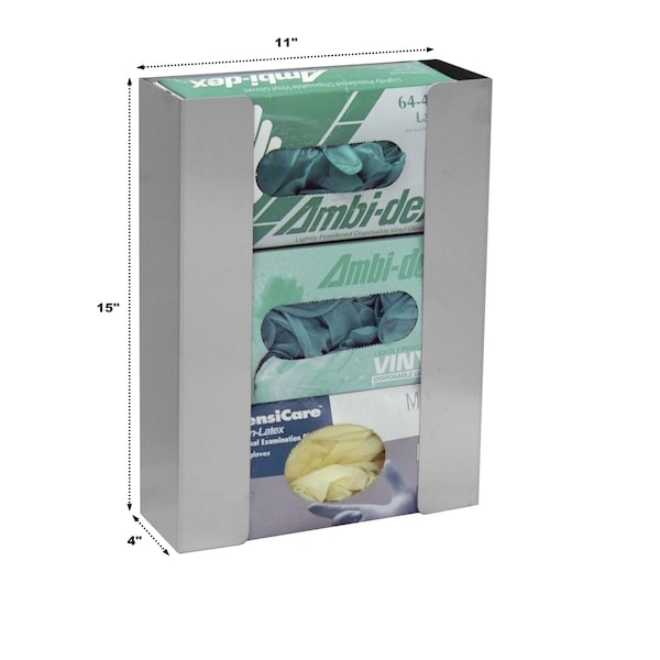 Omnimed Triple Stainless Steel Glove Box Holder/Dispenser - 305302