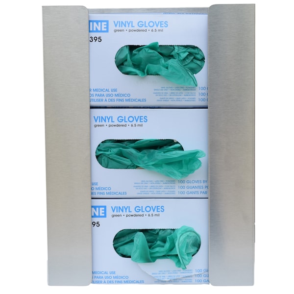 Omnimed Triple Stainless Steel Glove Box Holder/Dispenser - 305302