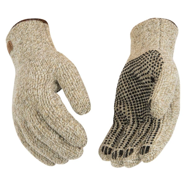 Kinco Alyeska Unlined Ragg Wool Gloves with PVC Dots - 5298-L