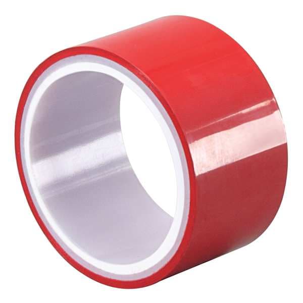 Cinta de película metalizada Tapecase, Roja, 3 pulg. x 5 yd. - 15D497
