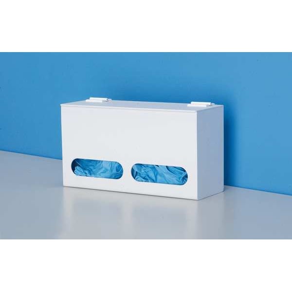 Zoro Select Bulk Glove Dispenser, Styrene Plastic, Holds (144) Gloves , White , 7 in H x 13-1/4 in W x 4-1/2 in D - 3RZT5