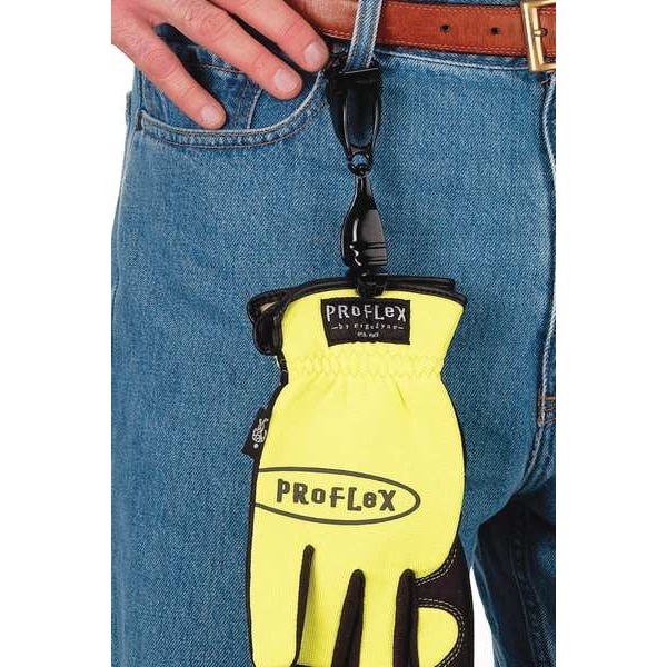 Ergodyne Glove Holder Clip, Non-Conductive Acetal Copolymer, Holds (1) Pair of Gloves , Lime - 3405
