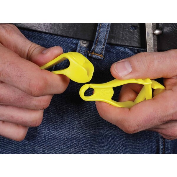 Ergodyne Glove Holder Clip, Non-Conductive Acetal Copolymer, Holds (1) Pair of Gloves , Lime - 3405