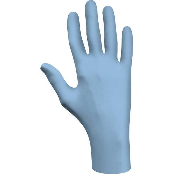 Showa 7005, Disposable Gloves, 4 mil Palm, Nitrile, Powdered, M (8), 100 PK, Blue - 7005M