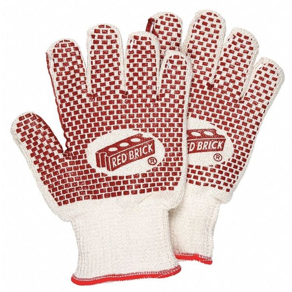 Mcr Safety Red Brick 9462K Red Brick 2 Ply Loop In Terry Nitrile Blocks 2-Sides Ladies, Knit Cuff S ( 7 ) - 9462K