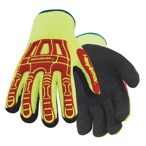 Hexarmor Hi-Vis Cold Protection Gloves, Nitrile Palm, Fleece Lining, Hi-Visibility Yellow/Red/Black - 2091-XXL (11)