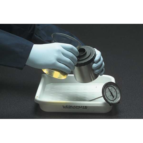 Showa Clean Process Gloves, 6 ISO Class, Nitrile, 11 in L, 6 mil, Blue, S, 50 PK - B9905PFS
