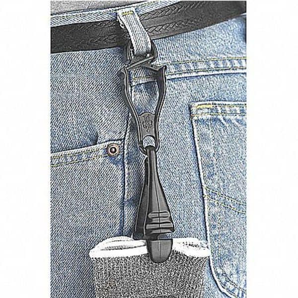 Ergodyne Glove Clip Holder, Belt Clip, Squids 3405 Series, Holds Gloves & Gear, Black - 3405