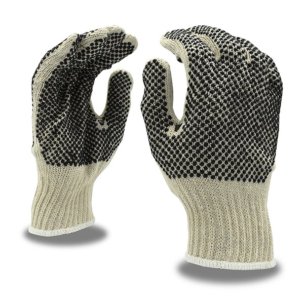 Cordova Machine Knit, Double-Sided, PVC Dots, Economy Weight Gloves, S, 12PK - 3851S