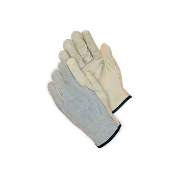 Pip PIP Top Grain Cowhide Drivers Gloves W/Kevlar, Grain Palm, Keystone, Regular Grade, L - 68-163SB/L