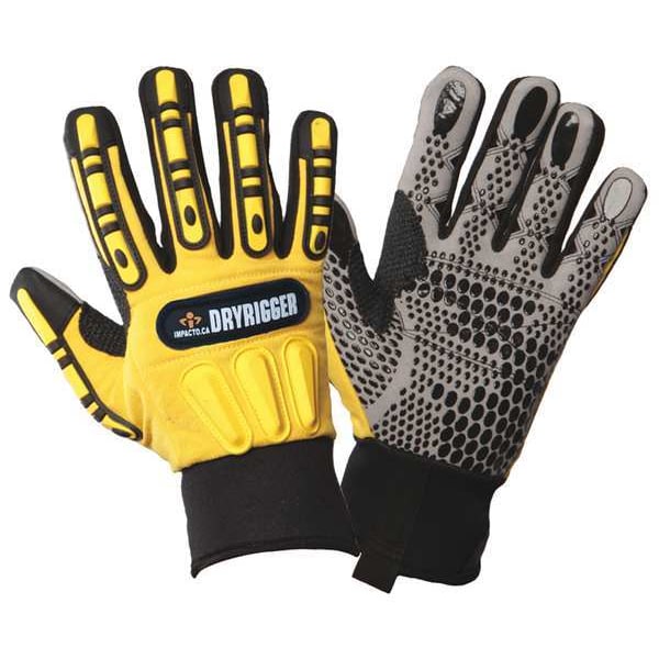 Impacto Anti-Vibration Gloves, XL, Black/Yellow, PR - WGRIGGXL