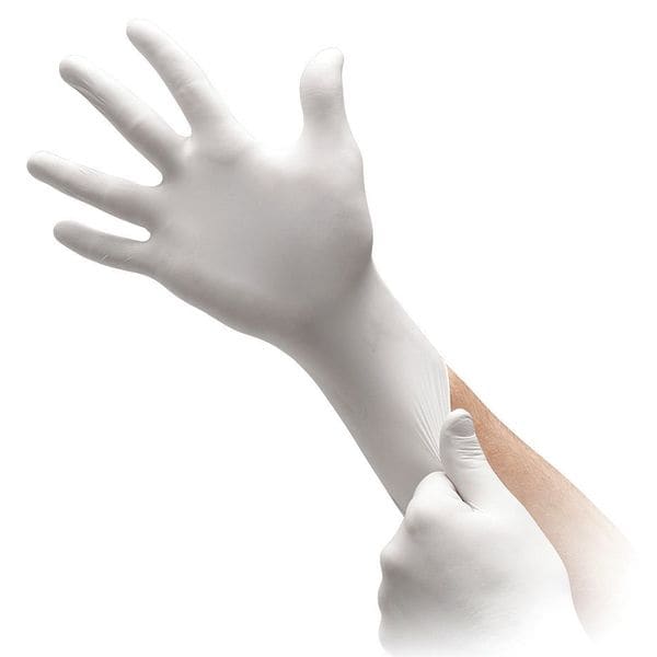 Ansell Cleanroom Gloves, 5 ISO Class, Nitrile, 12 in L, 3.9 mil, White, XL, 1000 PK - CE5-755