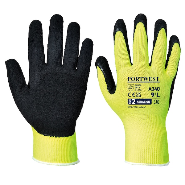 Portwest Hi-Vis Grip Glove, Med - A340