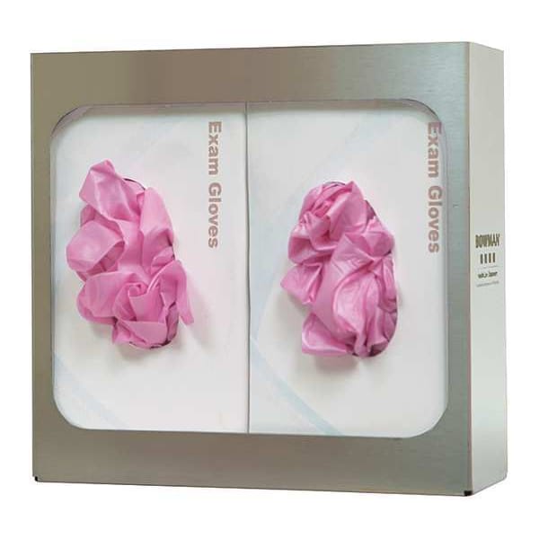 Bowman Dispensers Glove Box Dispenser, Stainless Steel, Holds (2) Boxes , Silver , 10 in H x 10-1/2 in W x 4 in D - GS-005