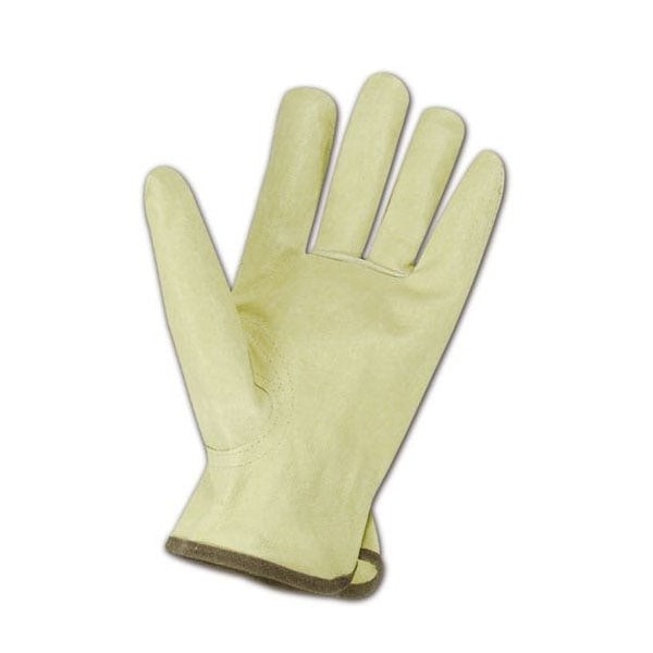 Magid Leather Drivers Gloves, Slip On Cuff, Keystone Thumb Thumb, Tan, M 12 PK - B741EM