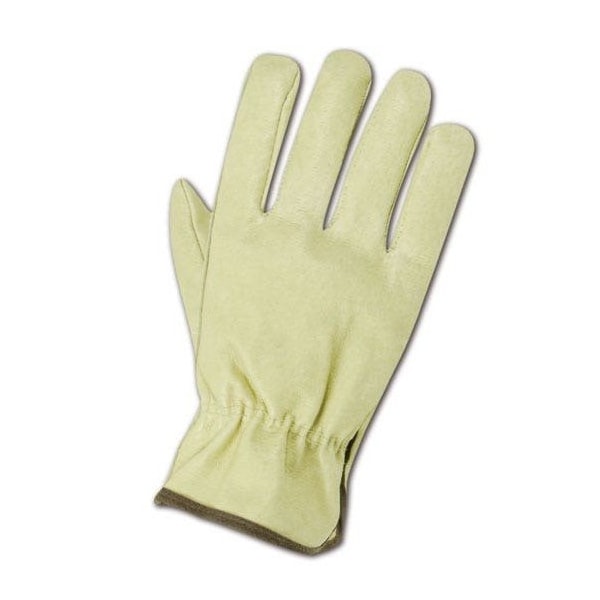 Magid Leather Drivers Gloves, Slip On Cuff, Keystone Thumb Thumb, Tan, M 12 PK - B741EM