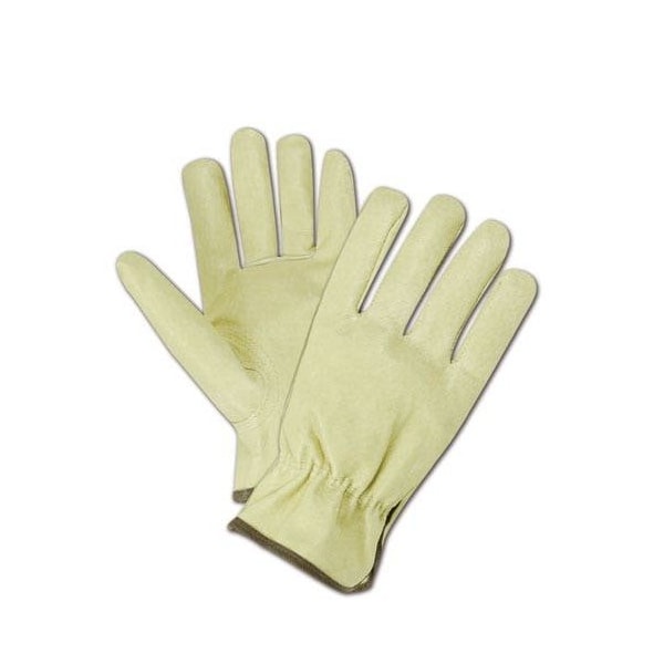 Magid Leather Drivers Gloves, Slip On Cuff, Keystone Thumb Thumb, Tan, M 12 PK - B741EM