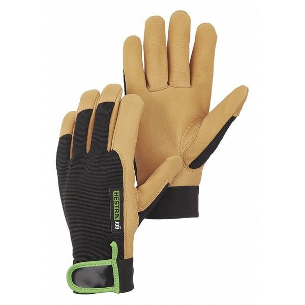 Hestra Glove, Leather, Goatskin, Black/Tan, L - 73040-701-09