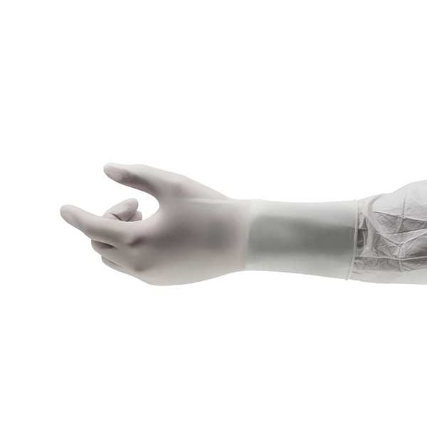 Bioclean Cleanroom Gloves, ISO 5 ISO Class, Nitrile, 12 in L, White, S, 1000 PK - BIOTAC