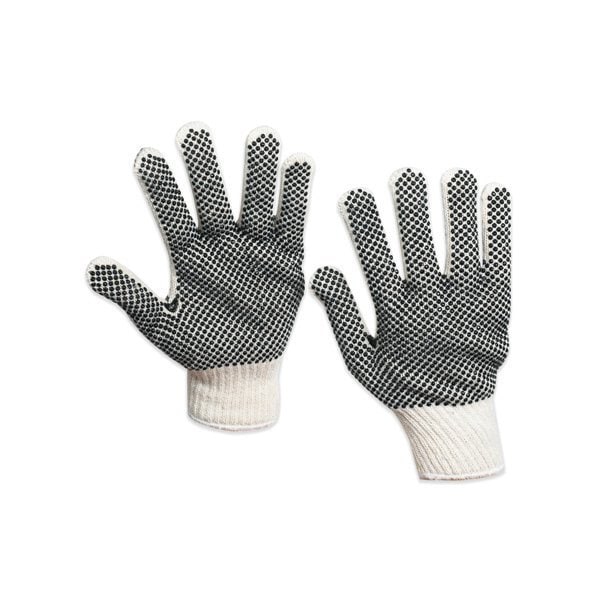 Bsc Preferred PVC Black Dot Knit Gloves - Large, 12PK - BUY00441281